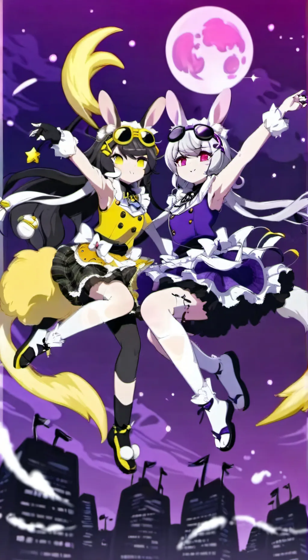 ai character: uzi and V (furry) background