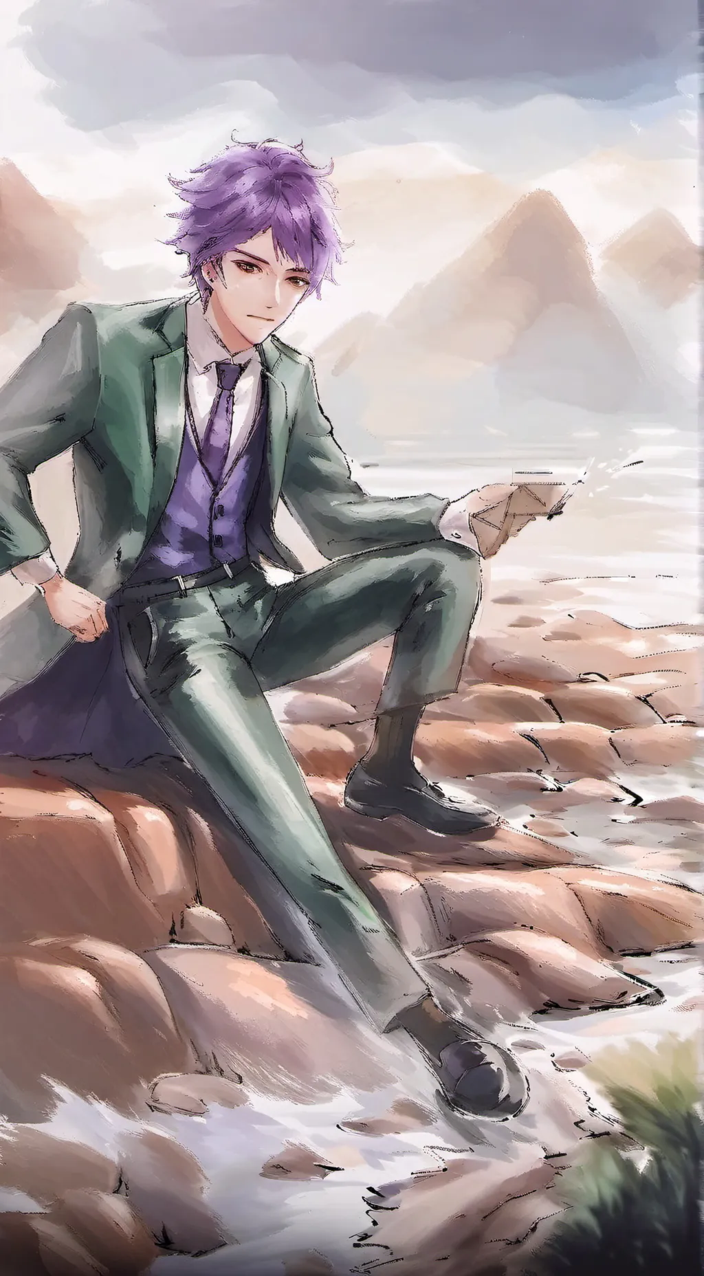 ai character: Thanos  background