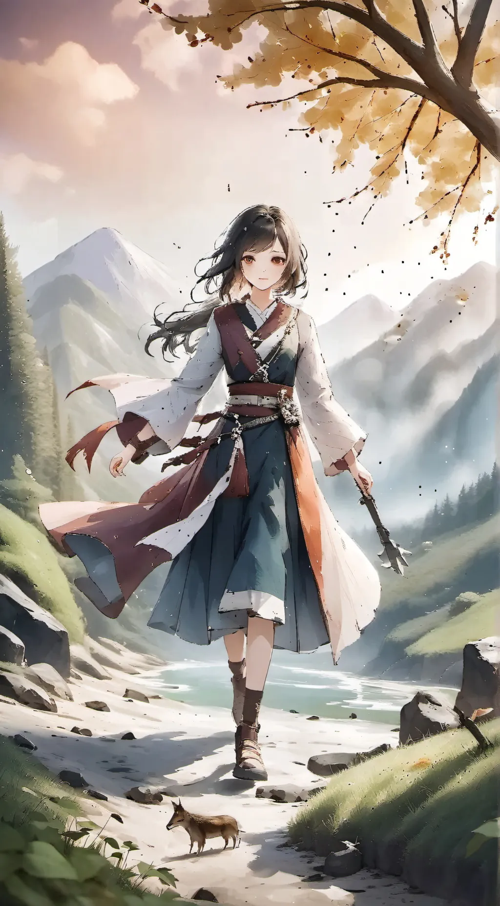 ai character: world ridercoaster background