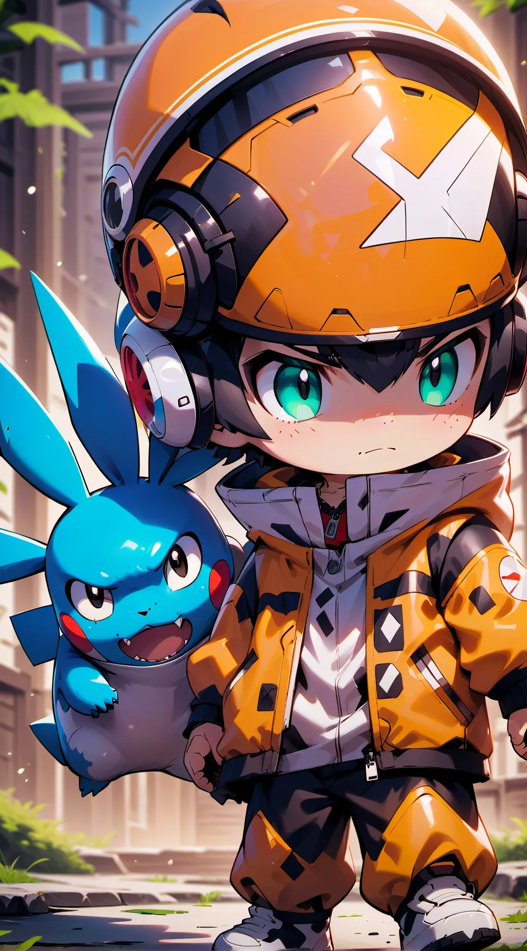 ai character: One piece  background