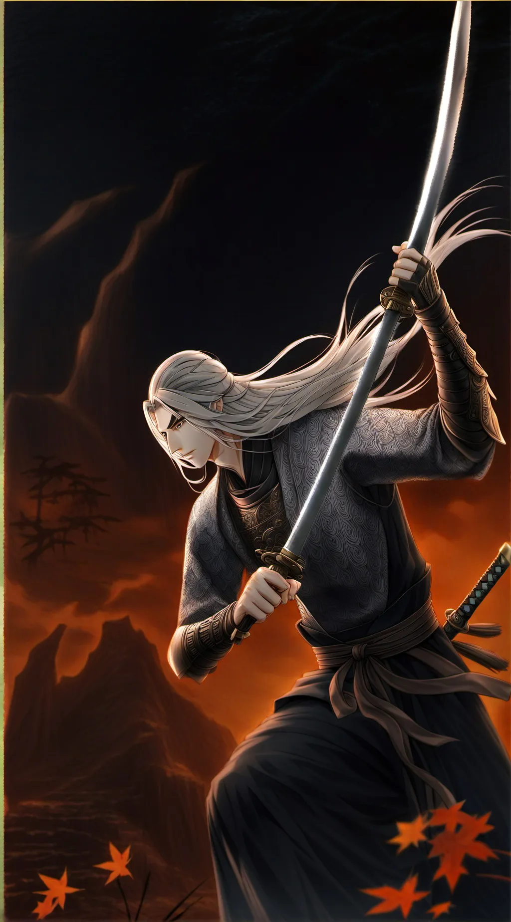 ai character: Shadow warrior background