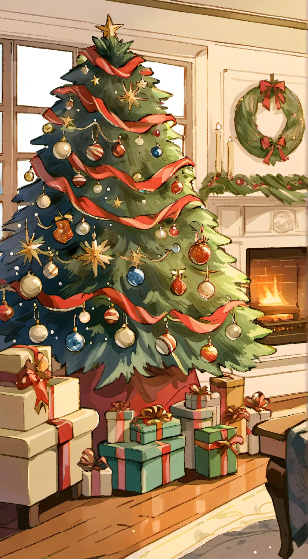 ai character: FPE Christmas background