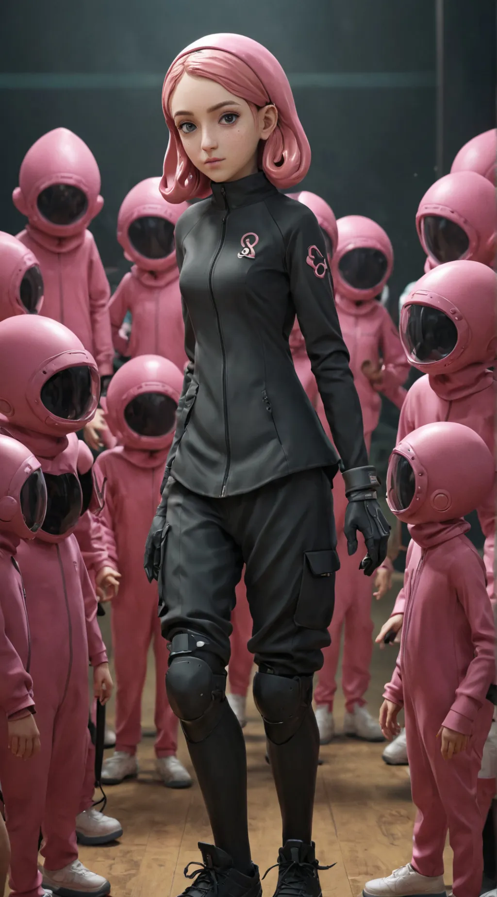 ai character: Squid games background