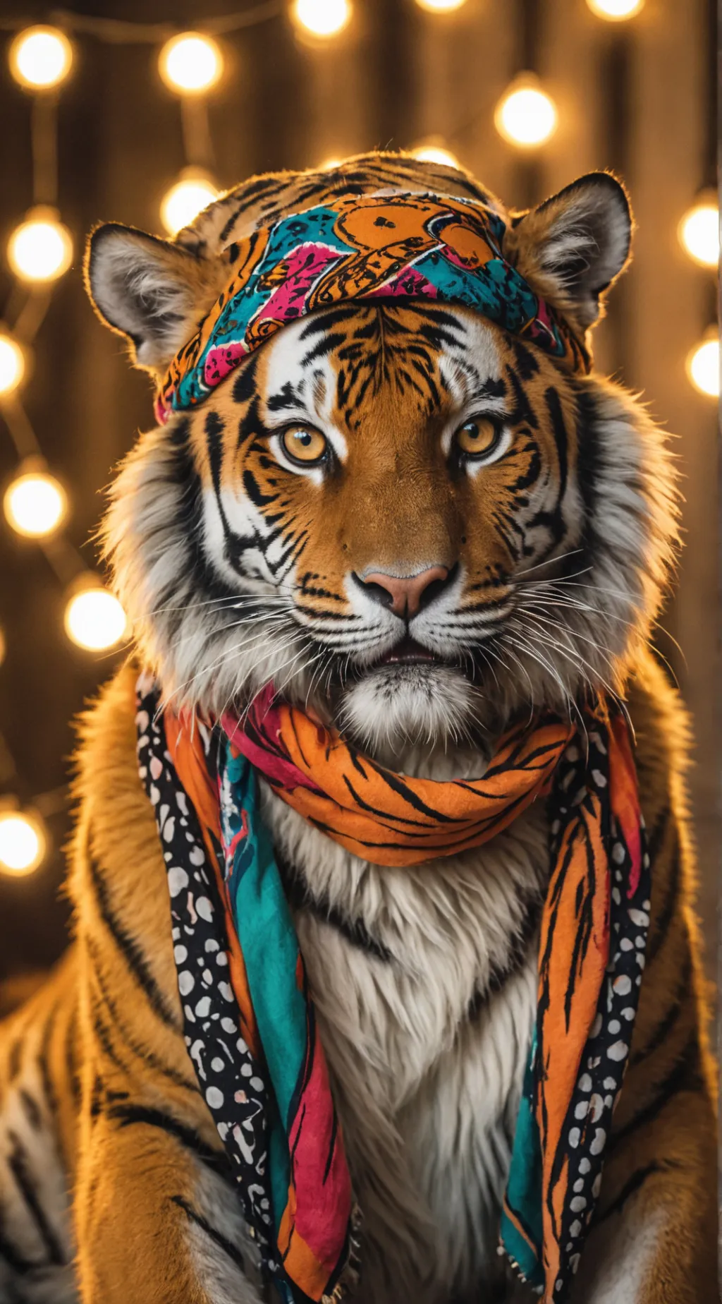 ai character: Stripes background