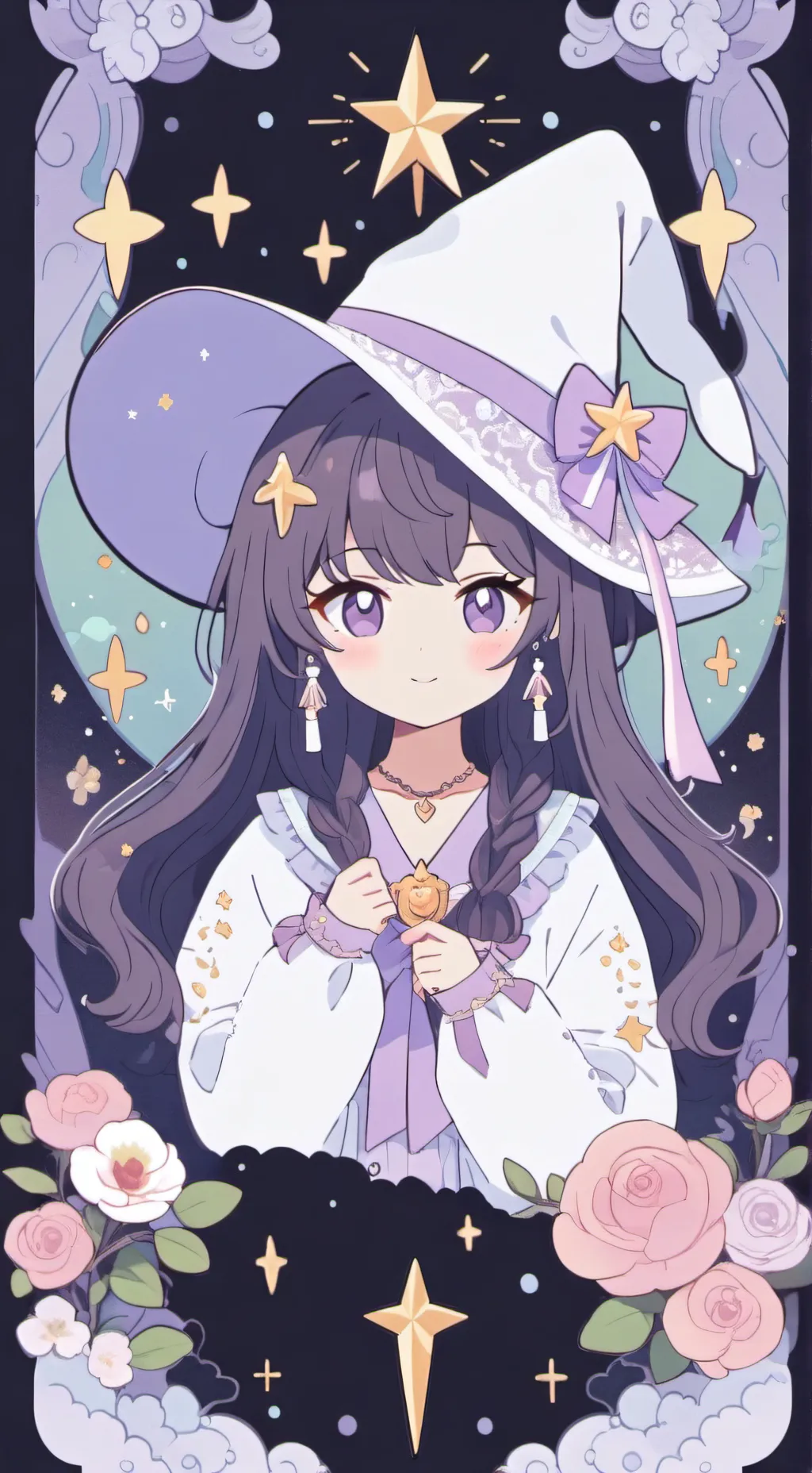 ai character: sorciere gentille background