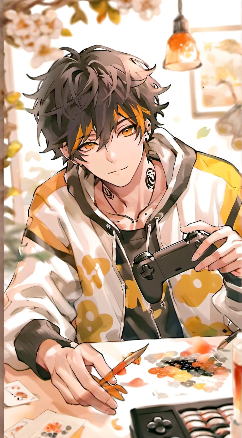 ai character: 🍃âļęx🍃 background