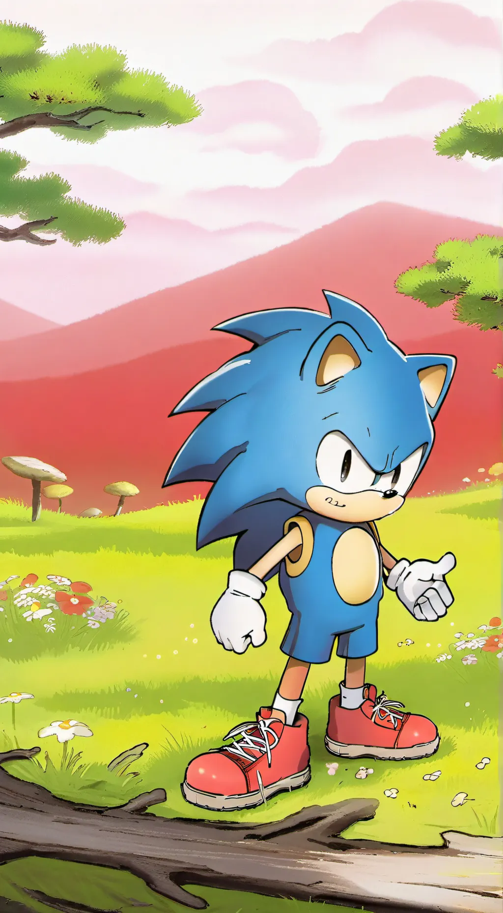 ai character: Ask sonic background