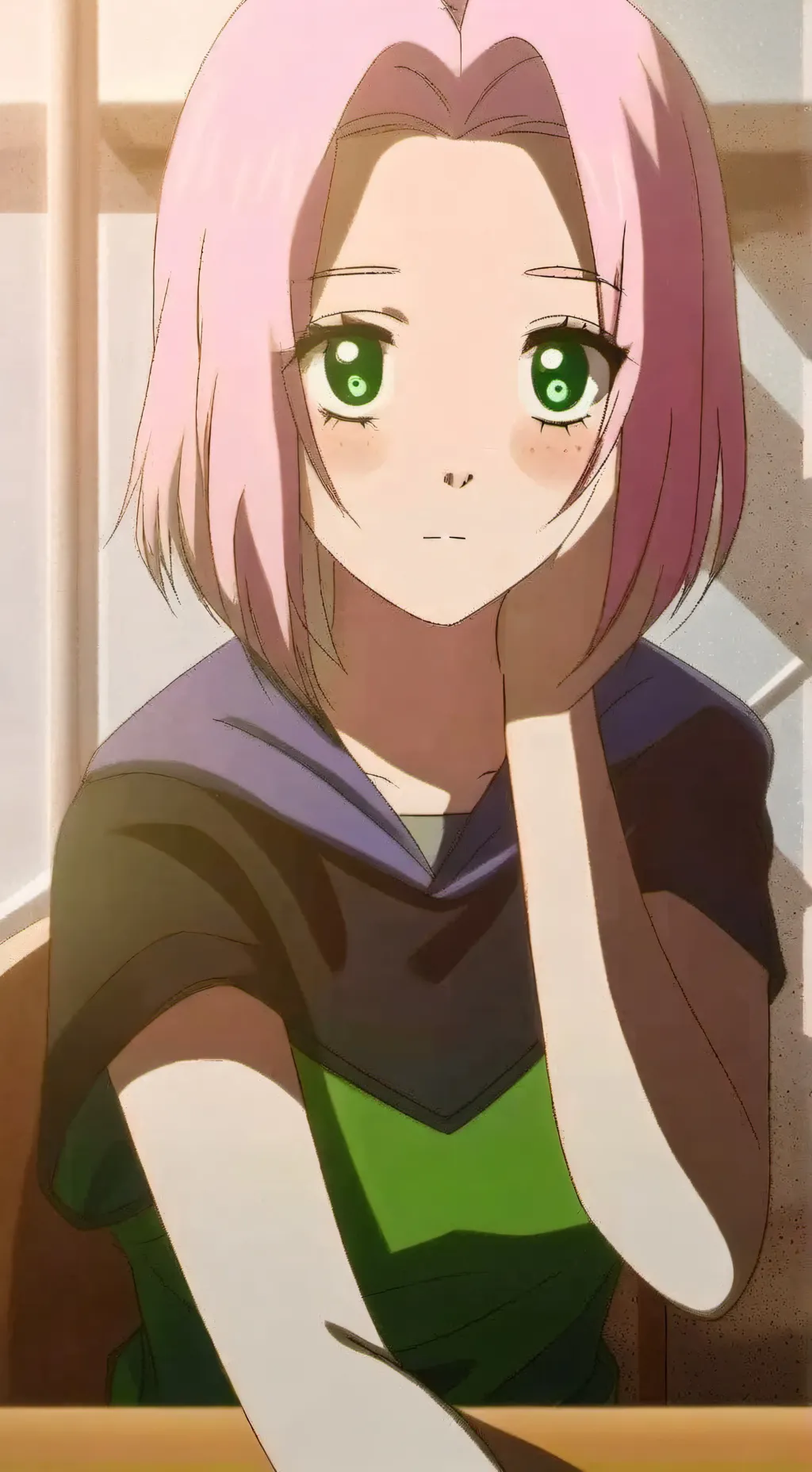 ai character: sakura background