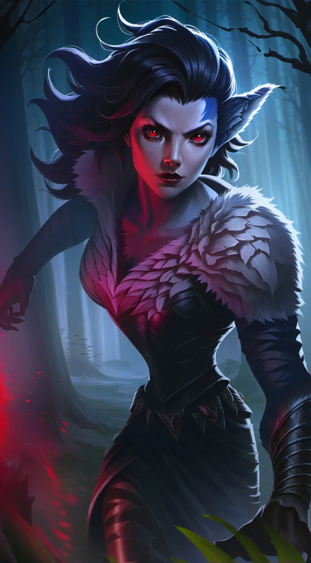 ai character: Moonlight background