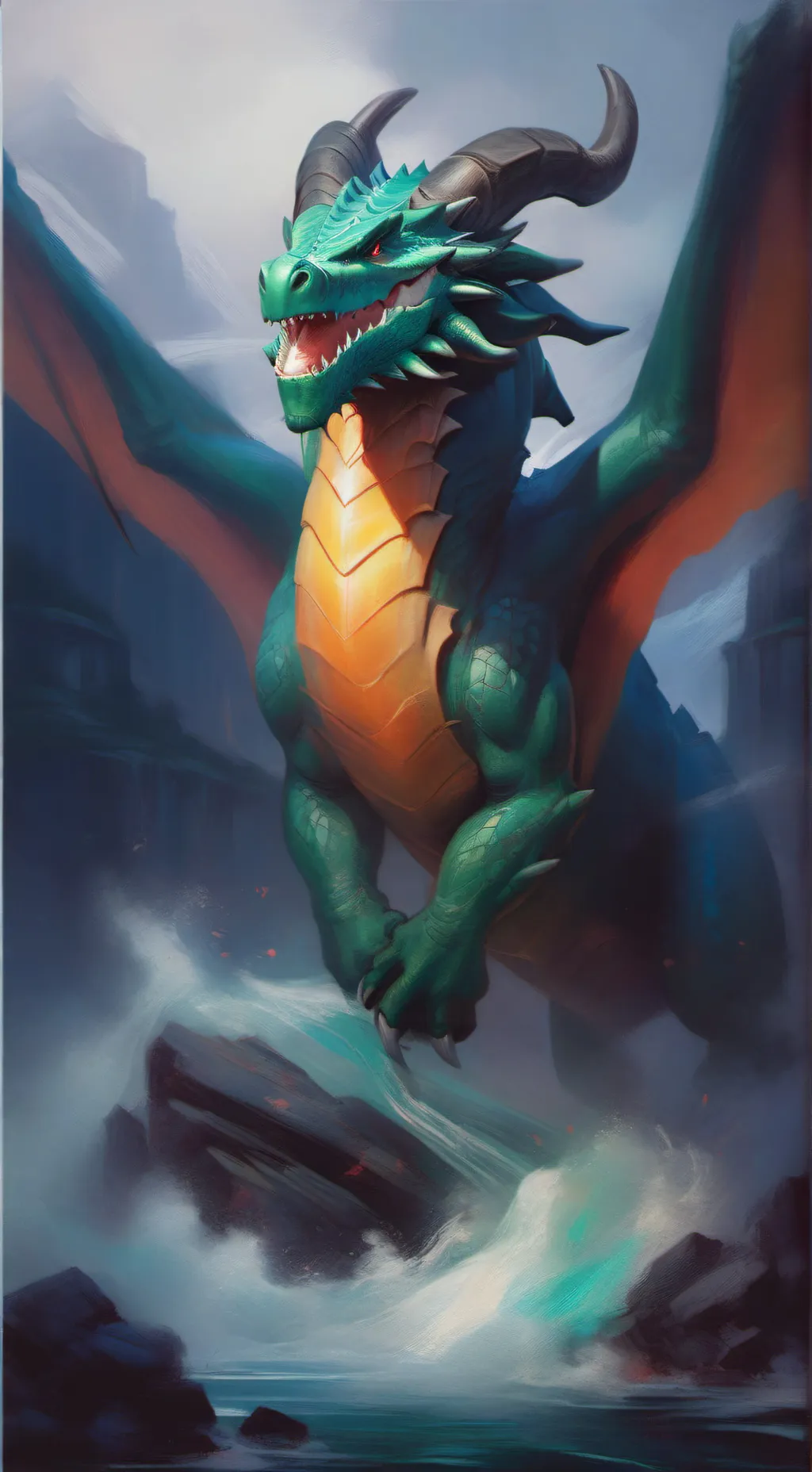 ai character: dragon fruit background