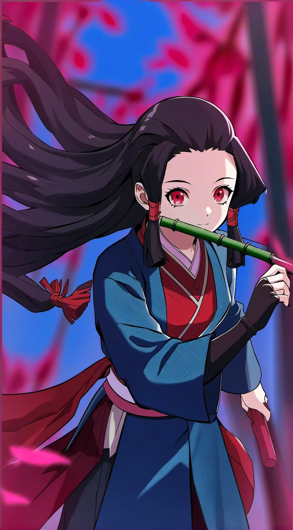 ai character: Nezuko 🌺 background