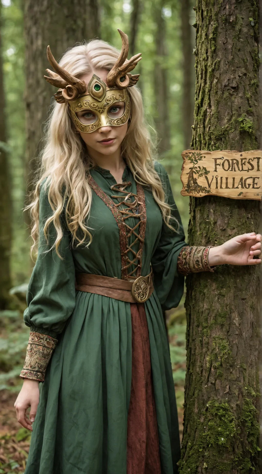 ai character: The Forest Village background