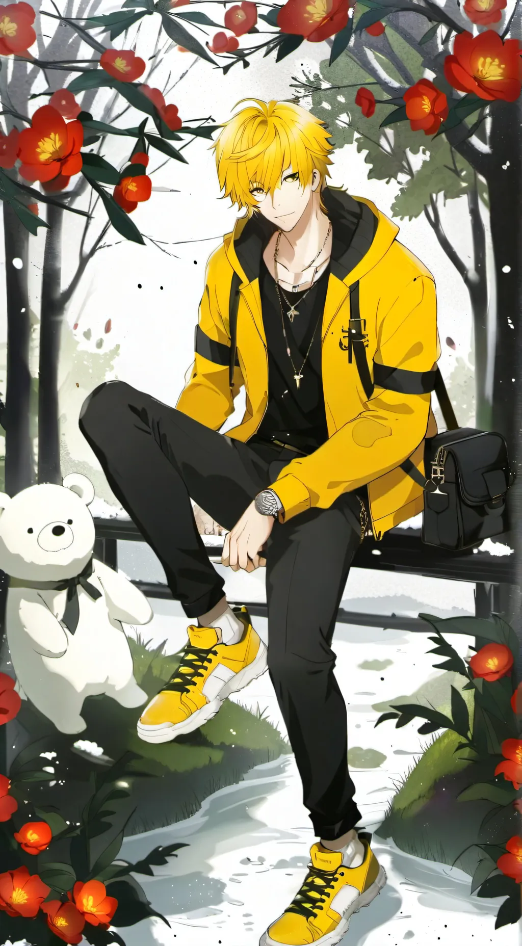 ai character: Yellow background