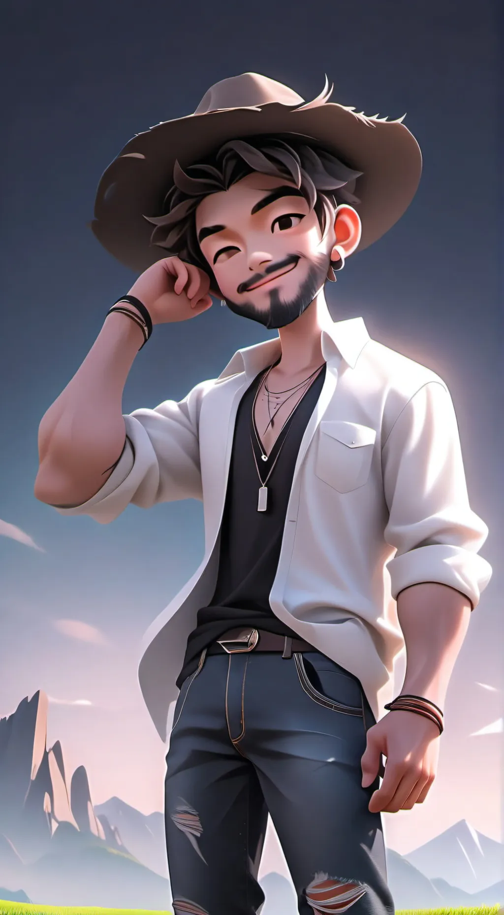 ai character: thiago koki background