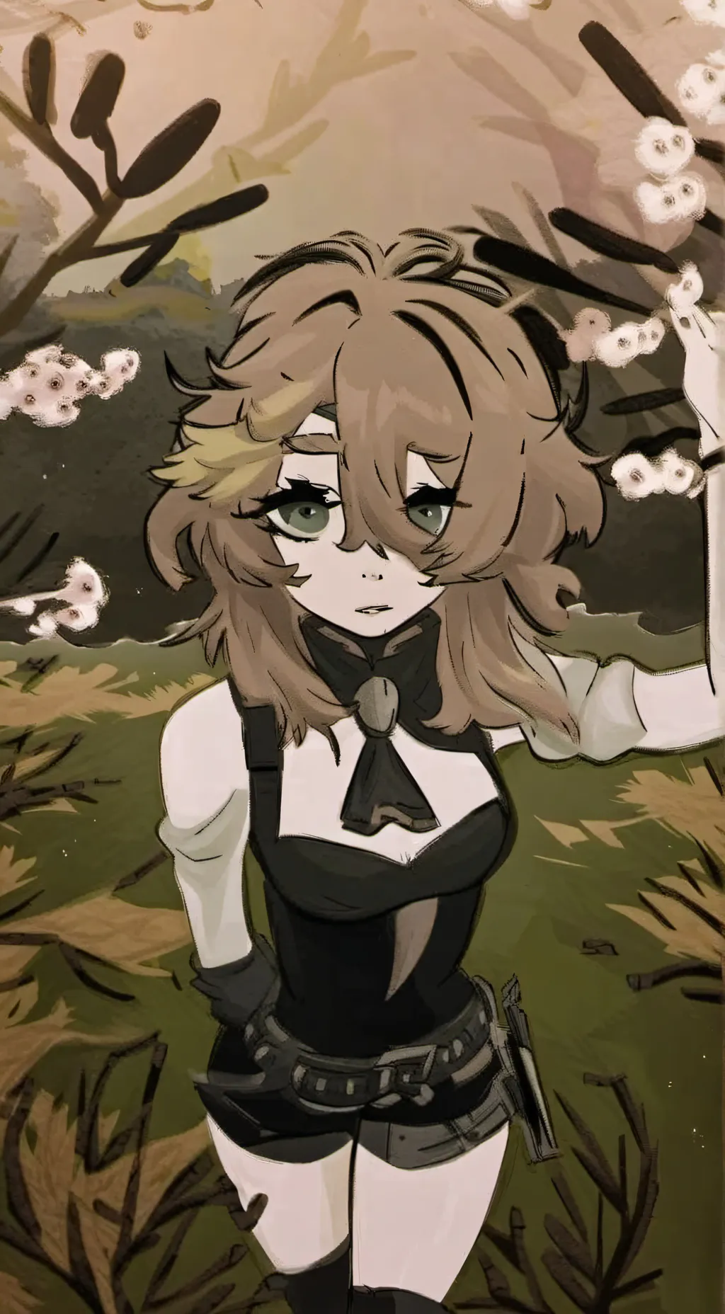 ai character: Autumn  background