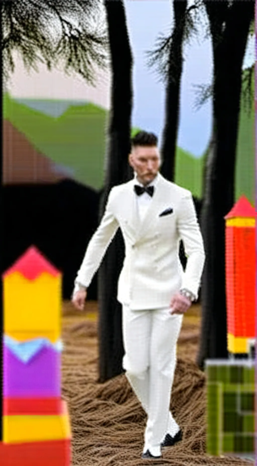 ai character: messi vs cr7 background