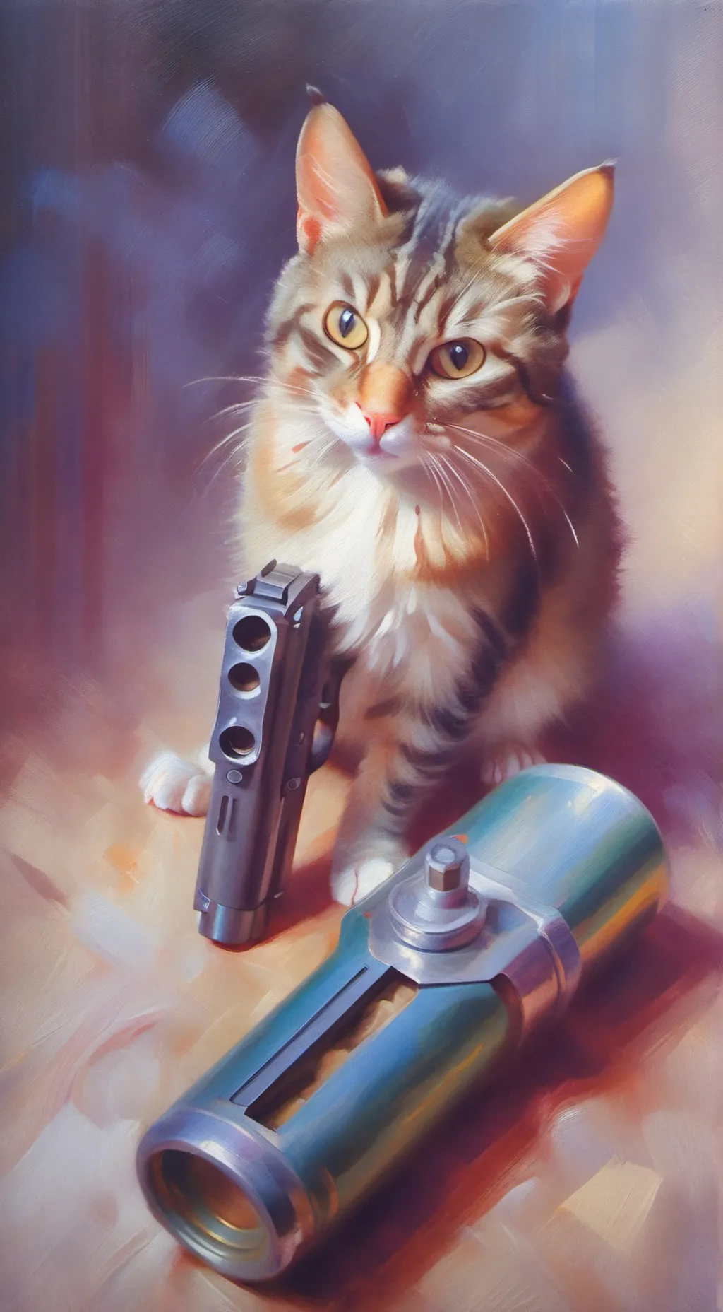 ai character: gato soldado background