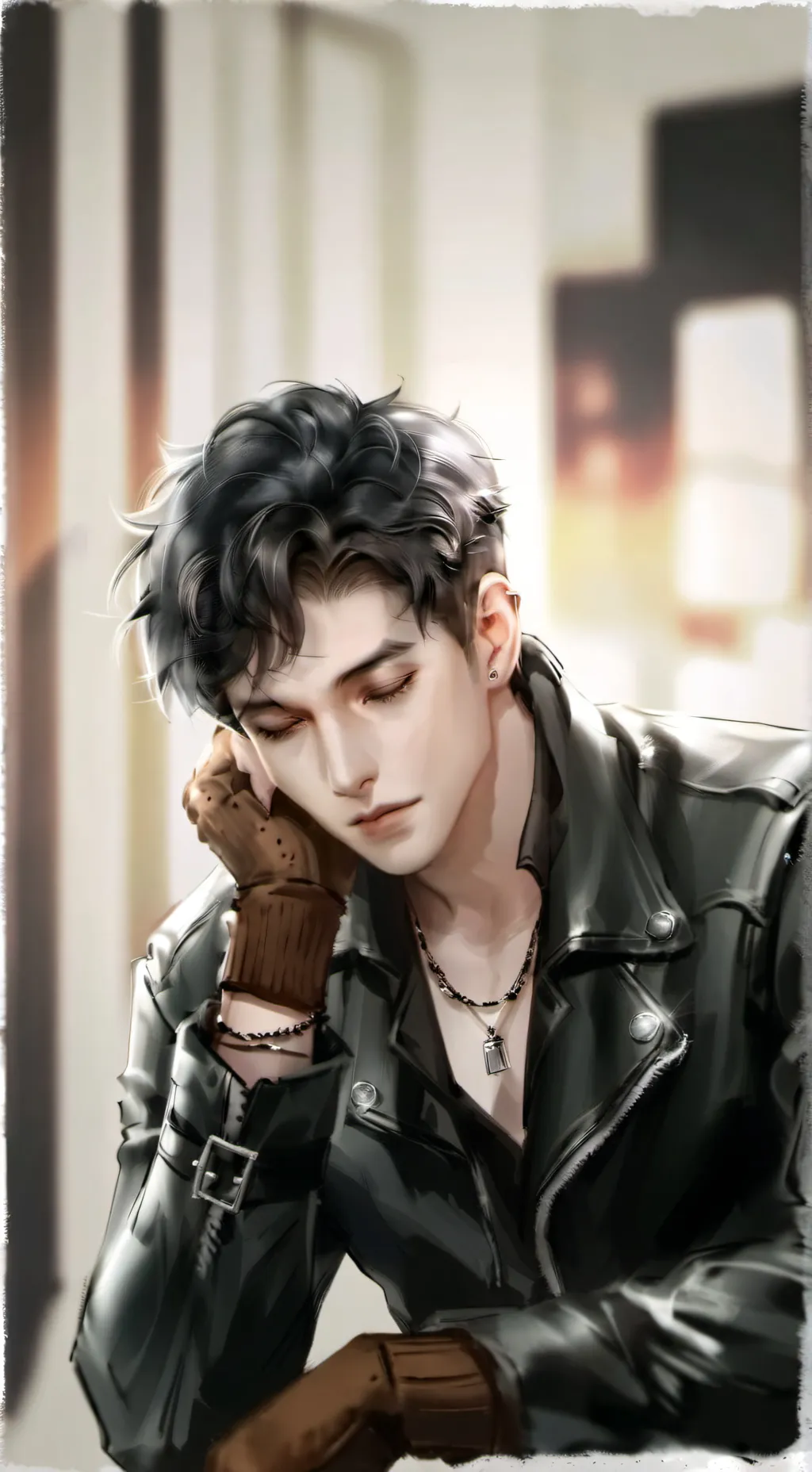 ai character: 🤍•Lucifer☆• background