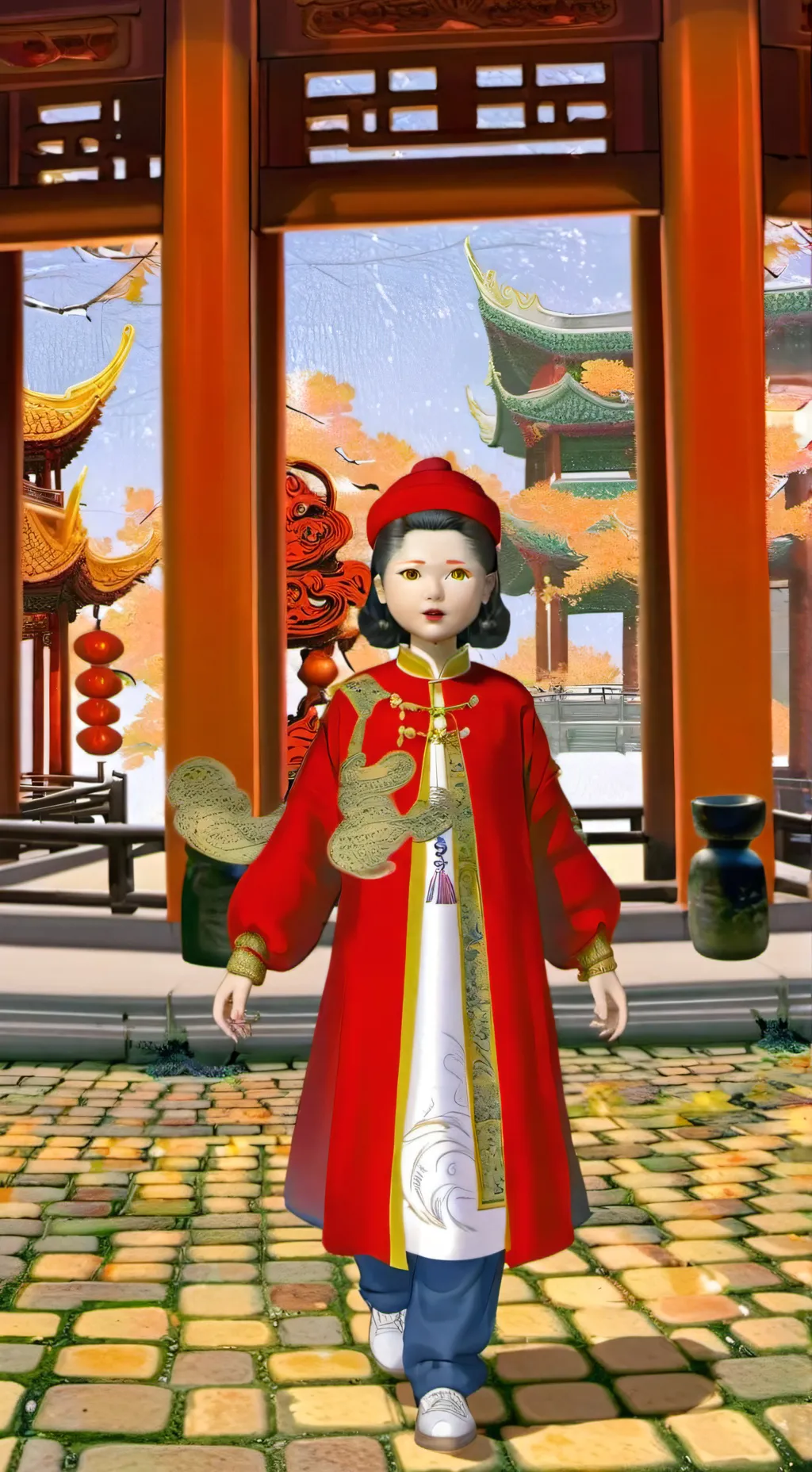 ai character: Younge-hee/doll background