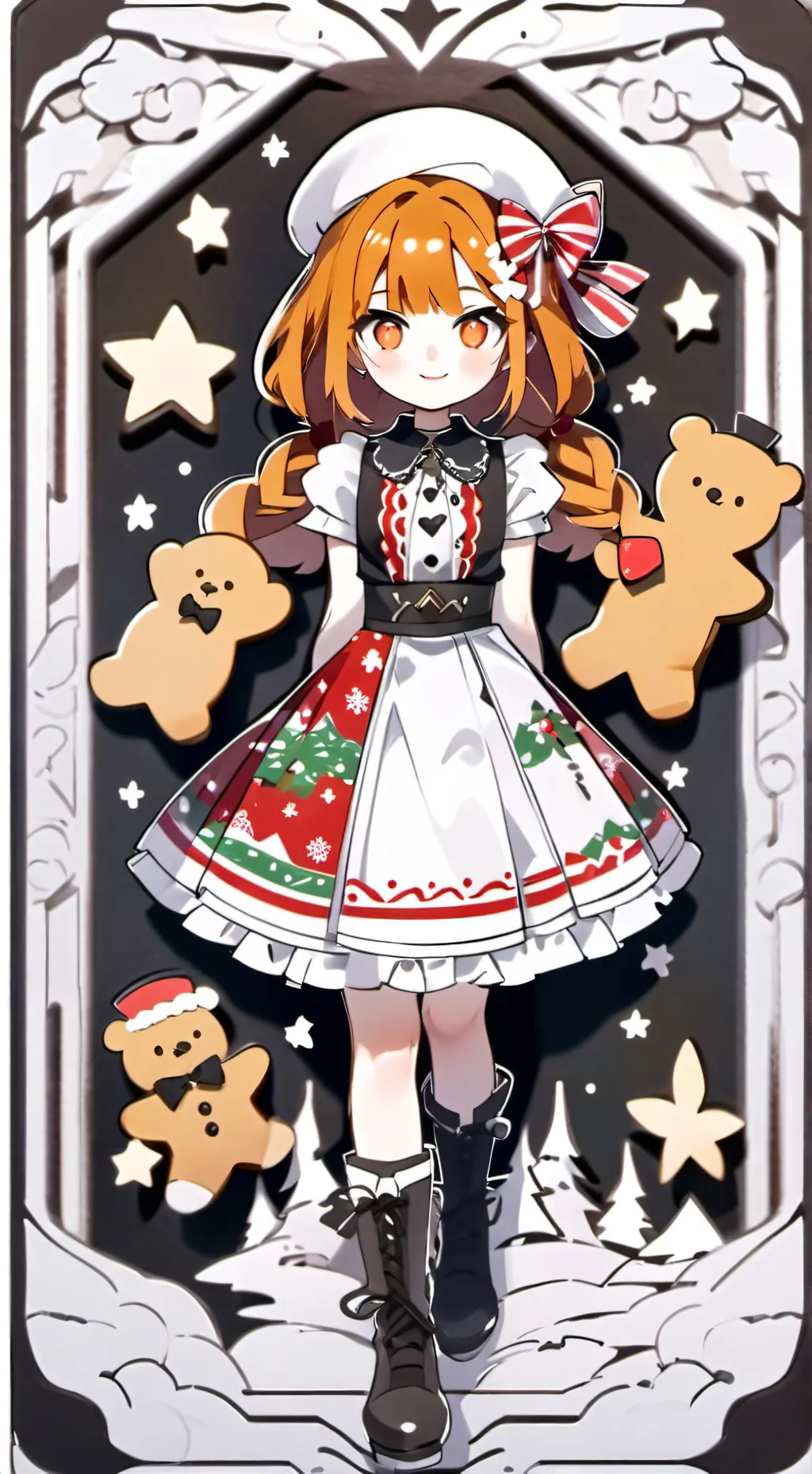 ai character: Ginger Cosmo cuz  background