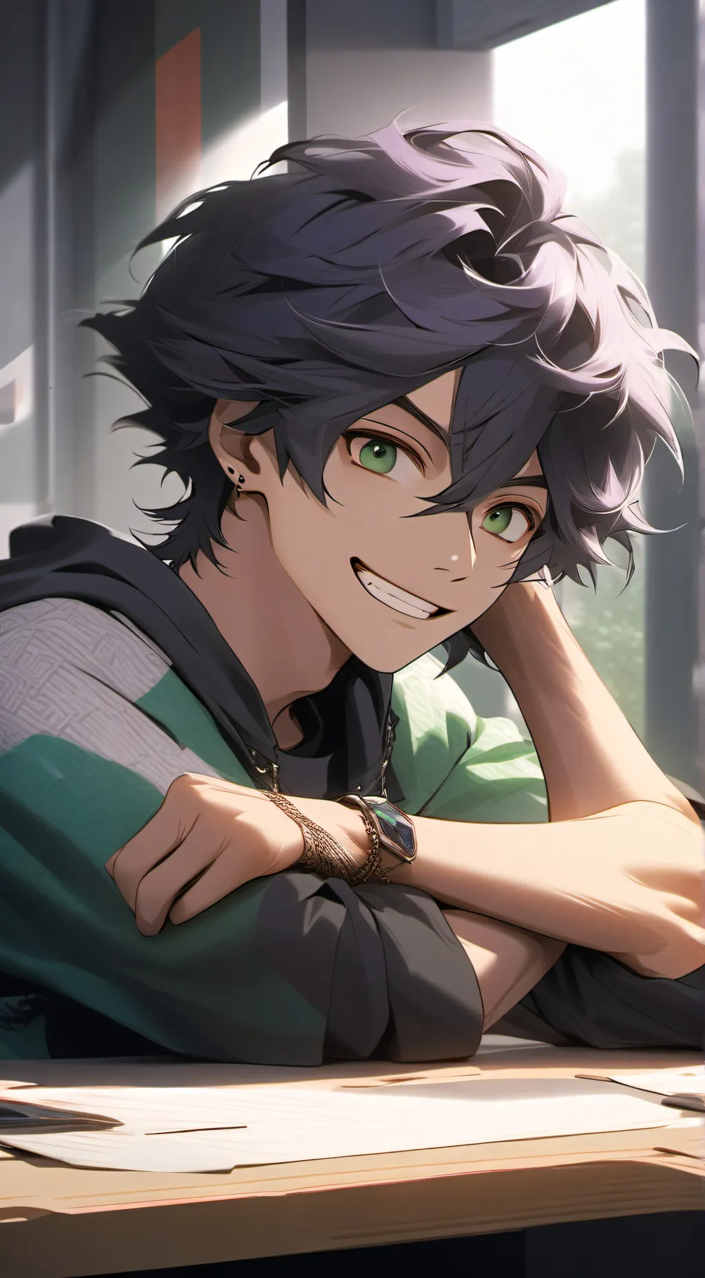 ai character: Distracting Desk Mate background