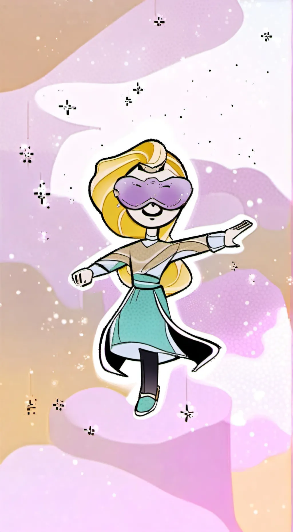 ai character: glisten background