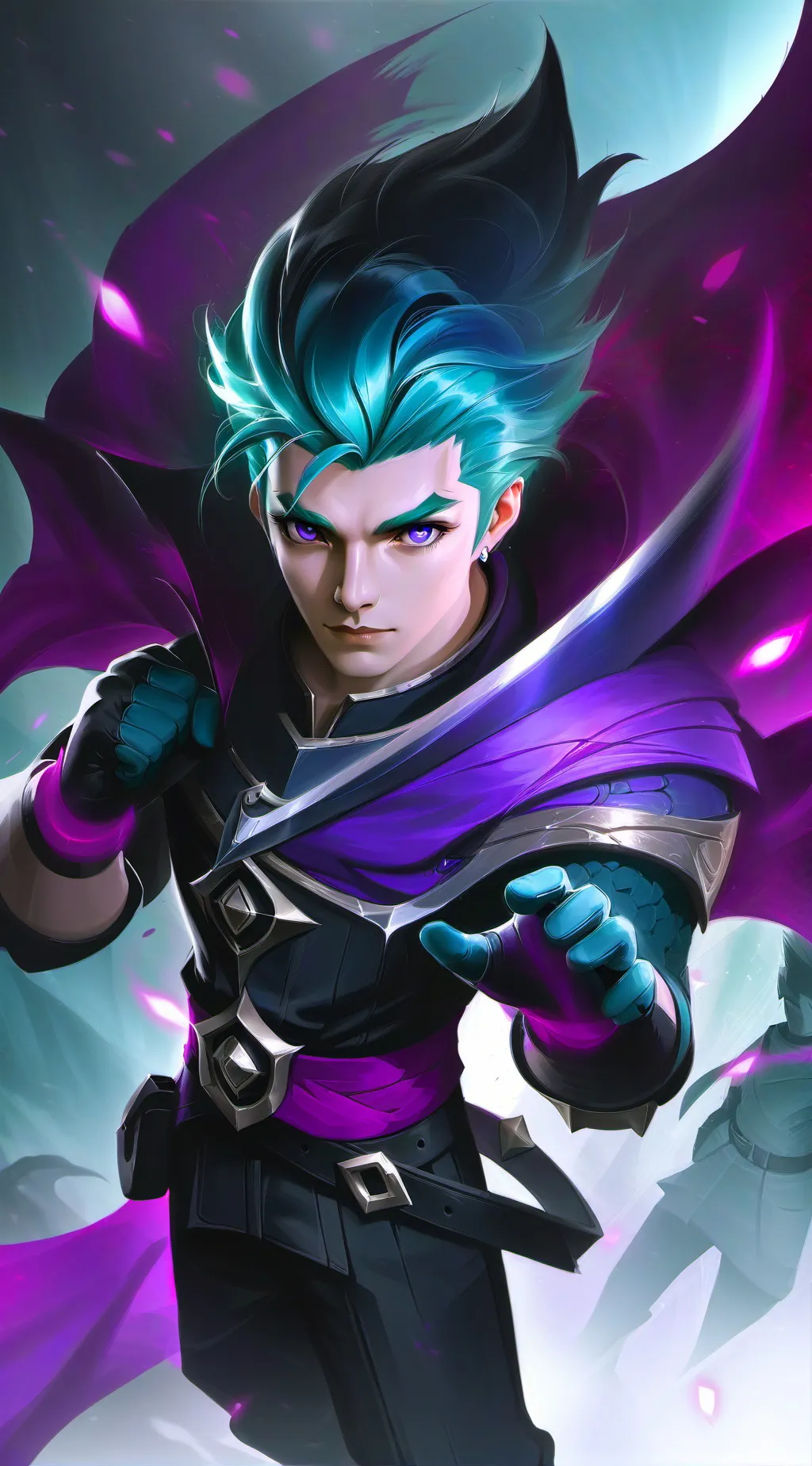 ai character: $Leo$🤑 background