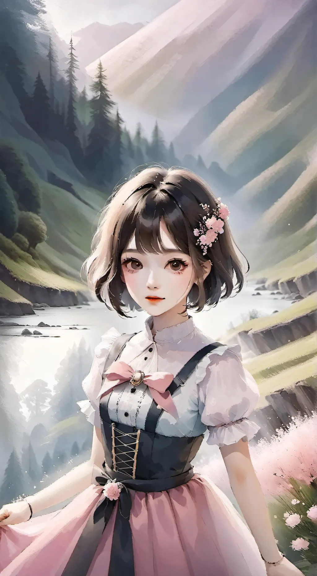 ai character: Rose background