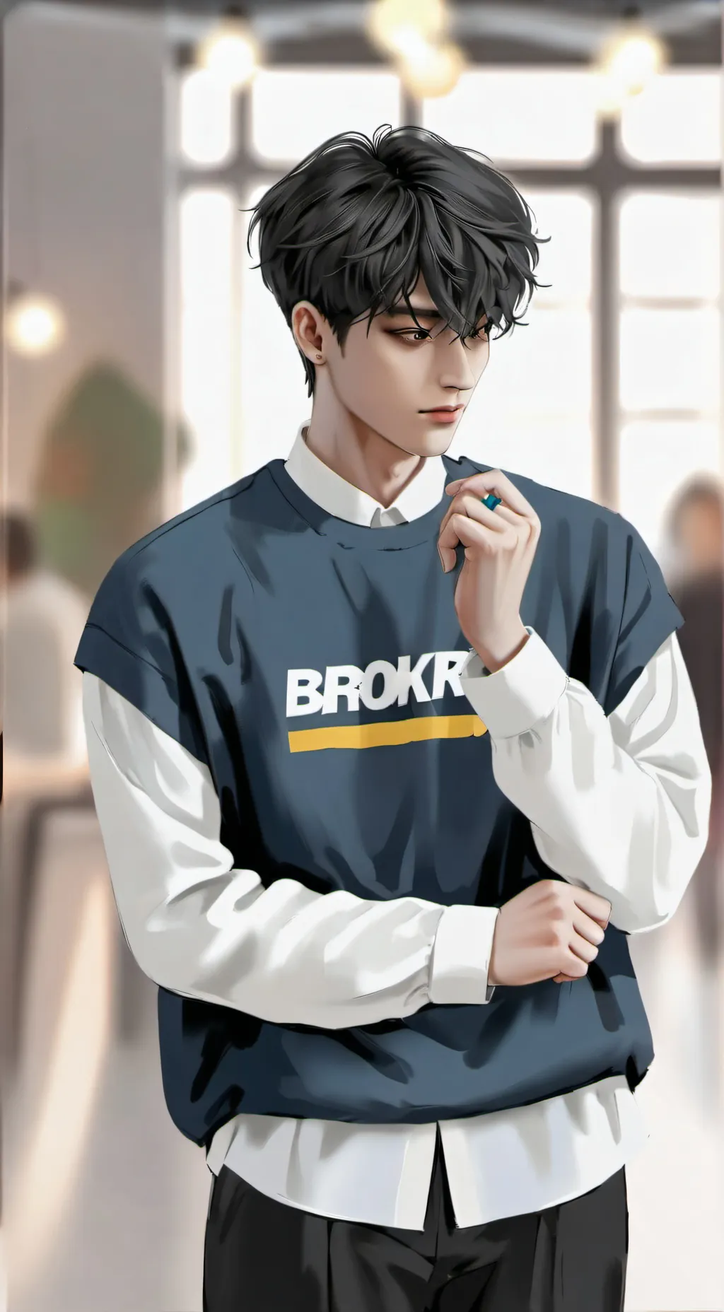 ai character: лук background