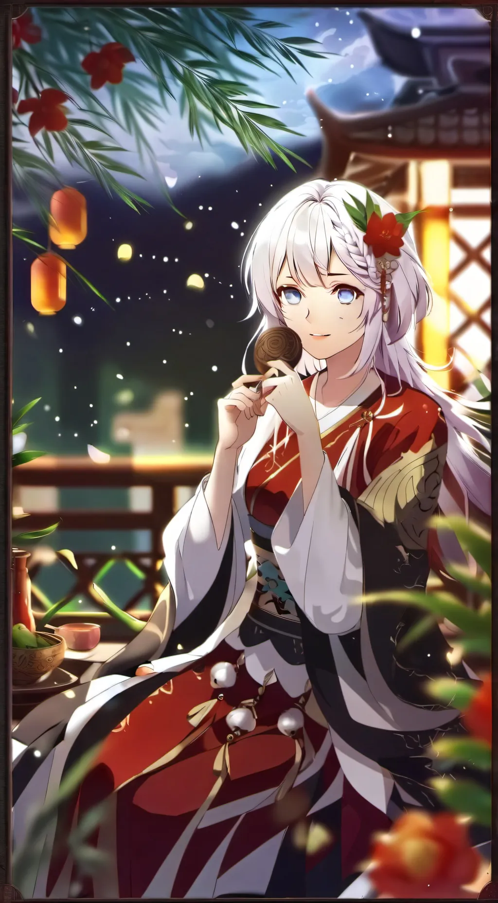 ai character: momo the cutie  background