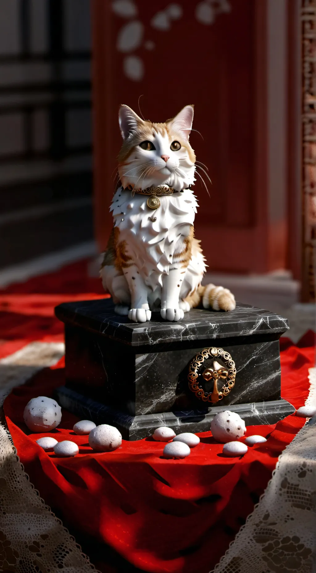 ai character: chat malade background