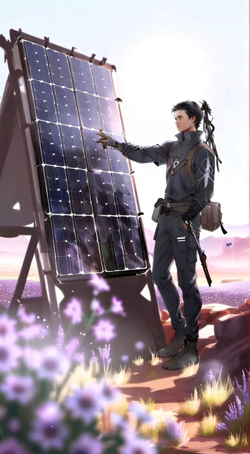 ai character: Sistema solar background