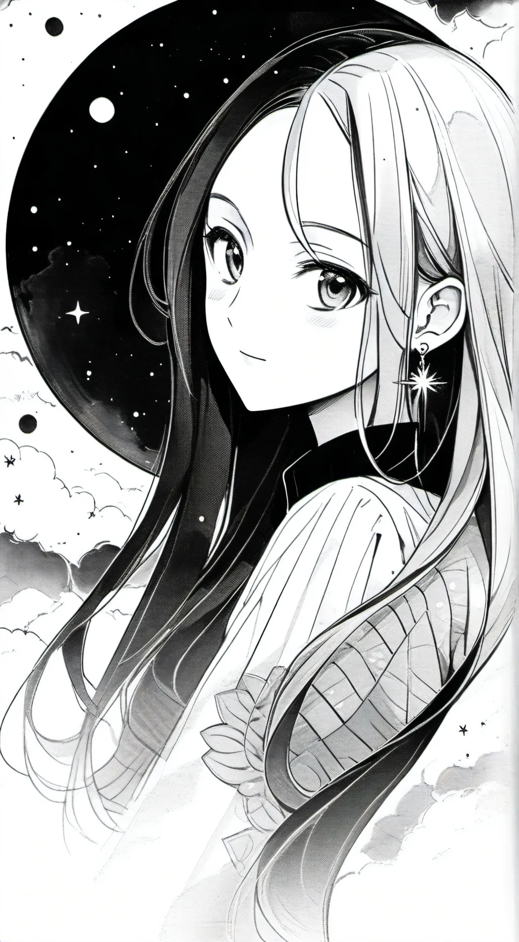 ai character: Ms.sole Ms.luna background