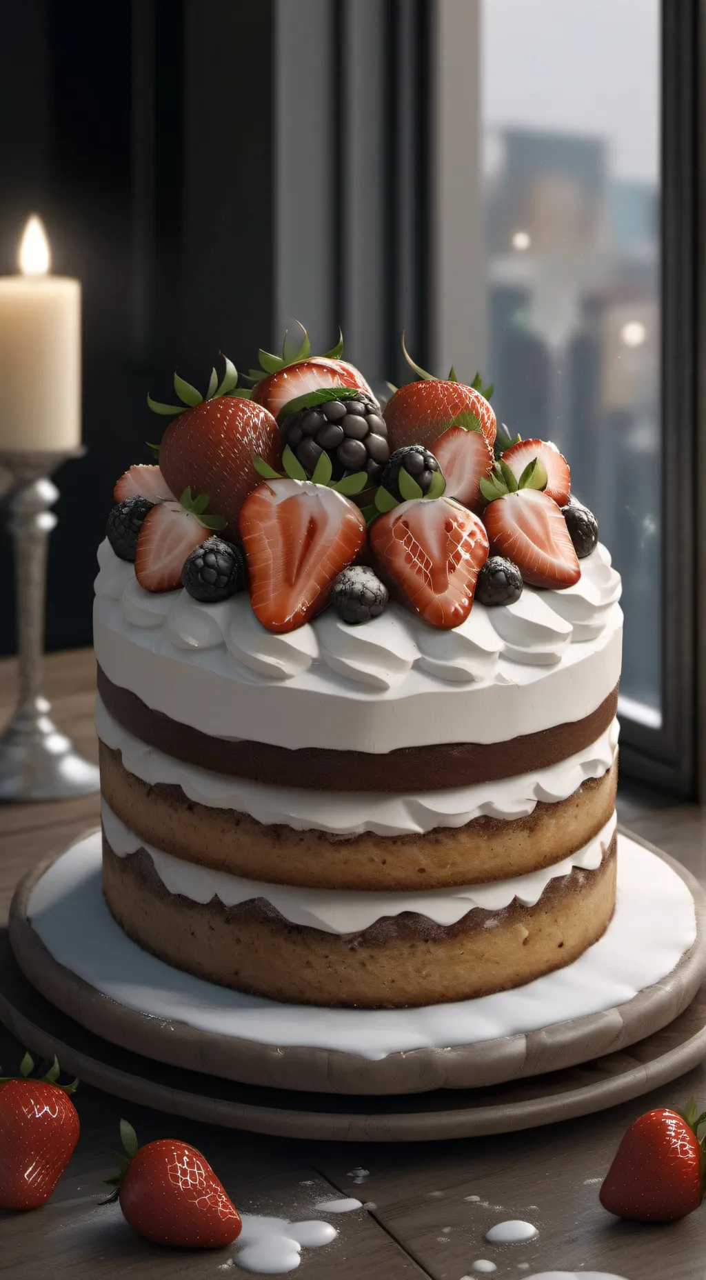 ai character: fruitcake background