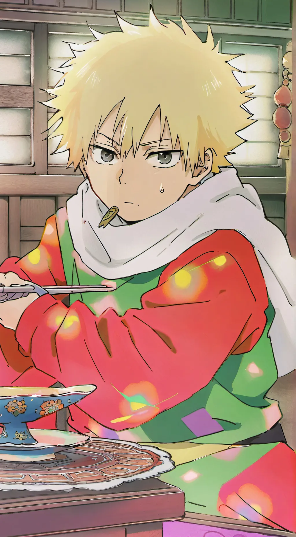 ai character: bakugo  background