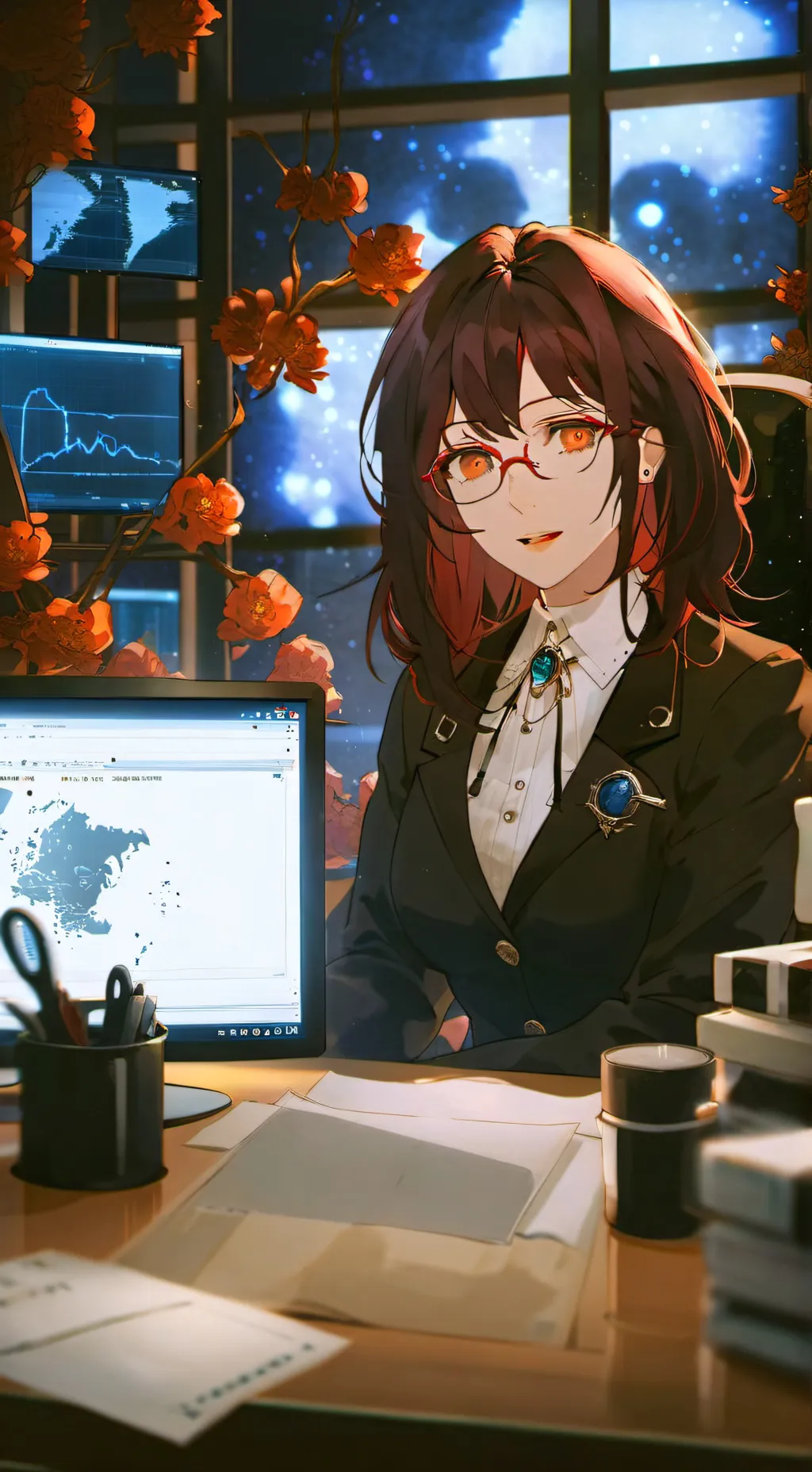 ai character: Rei background