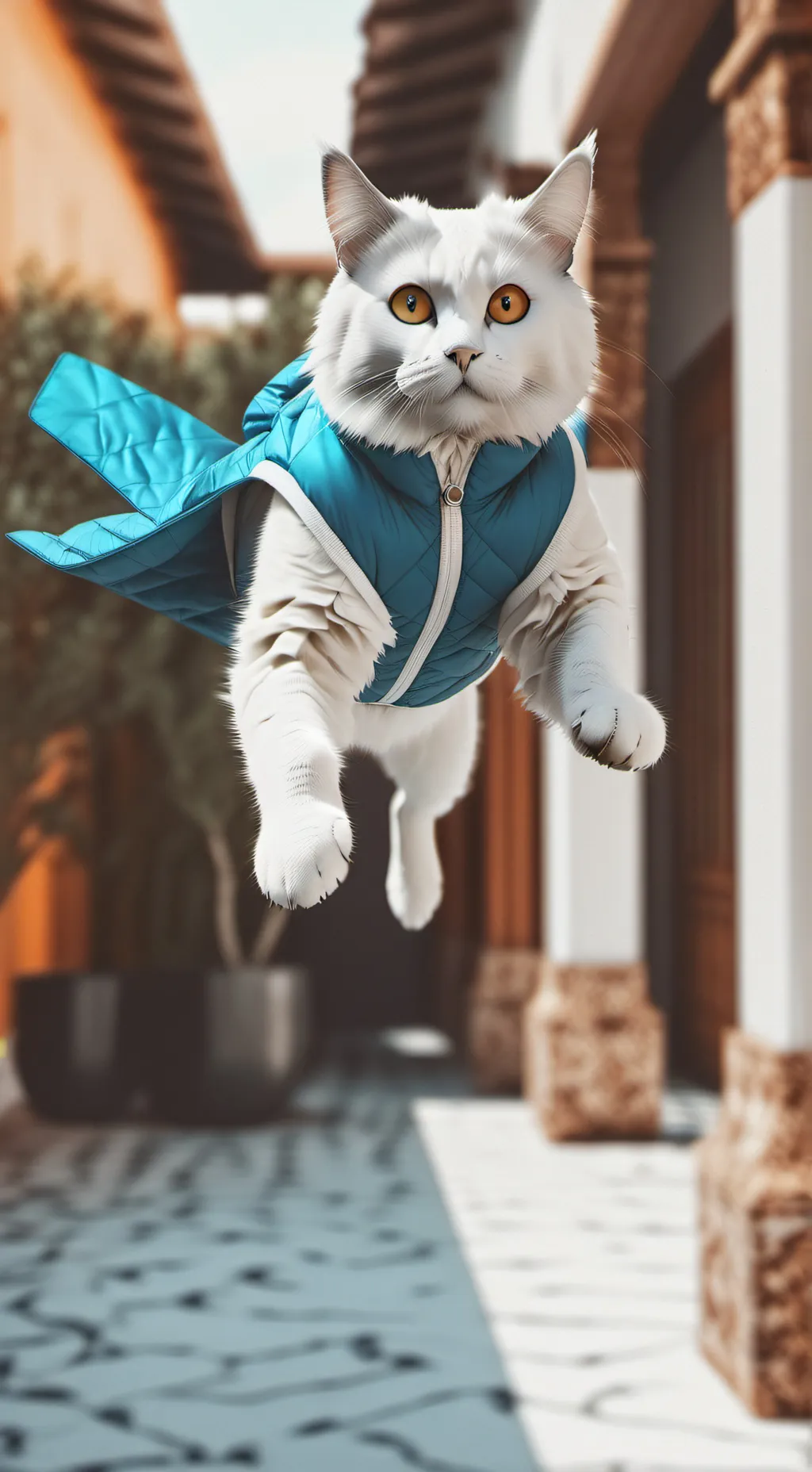 ai character: Gato Gojo realista background