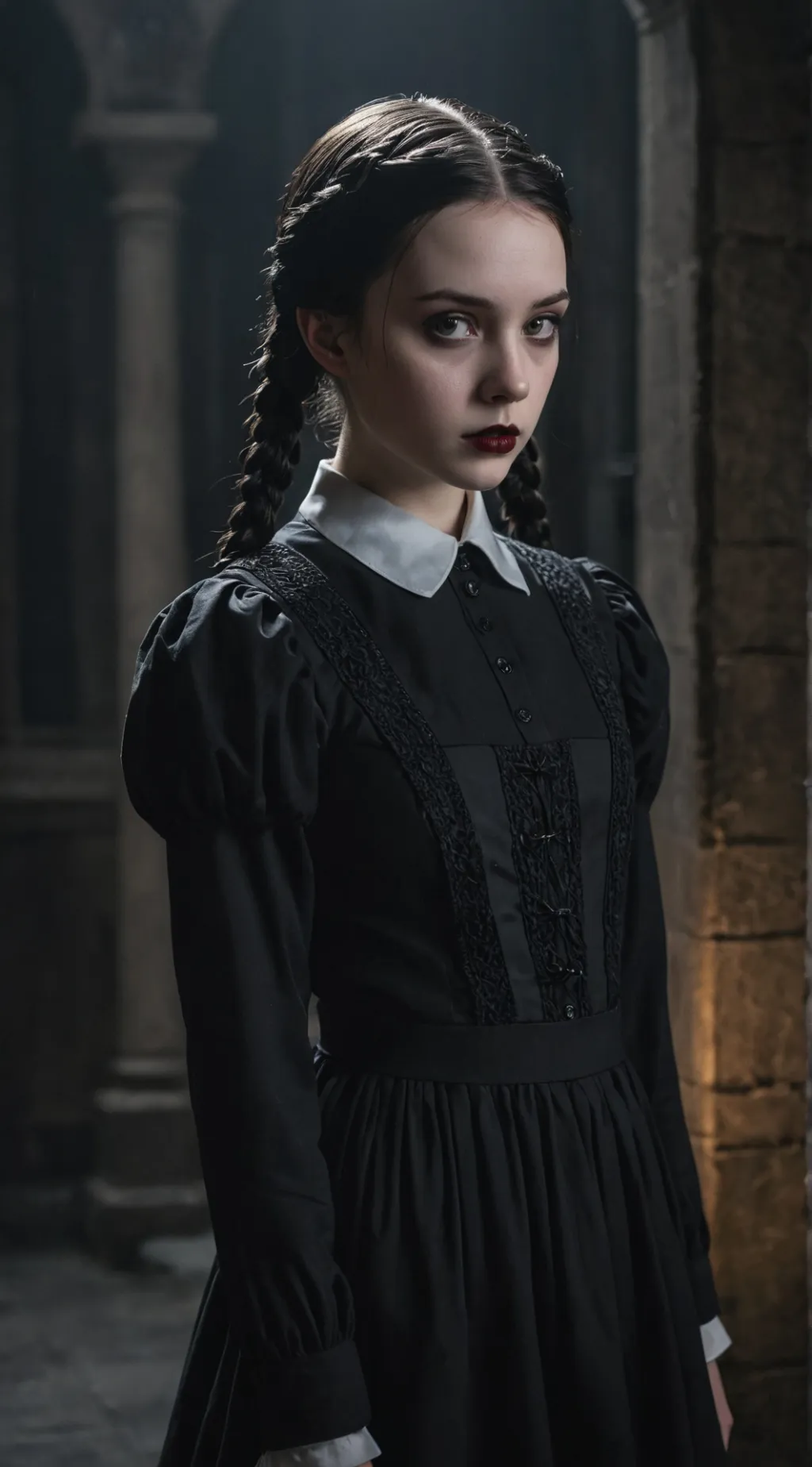 ai character: Wednesday Addams background