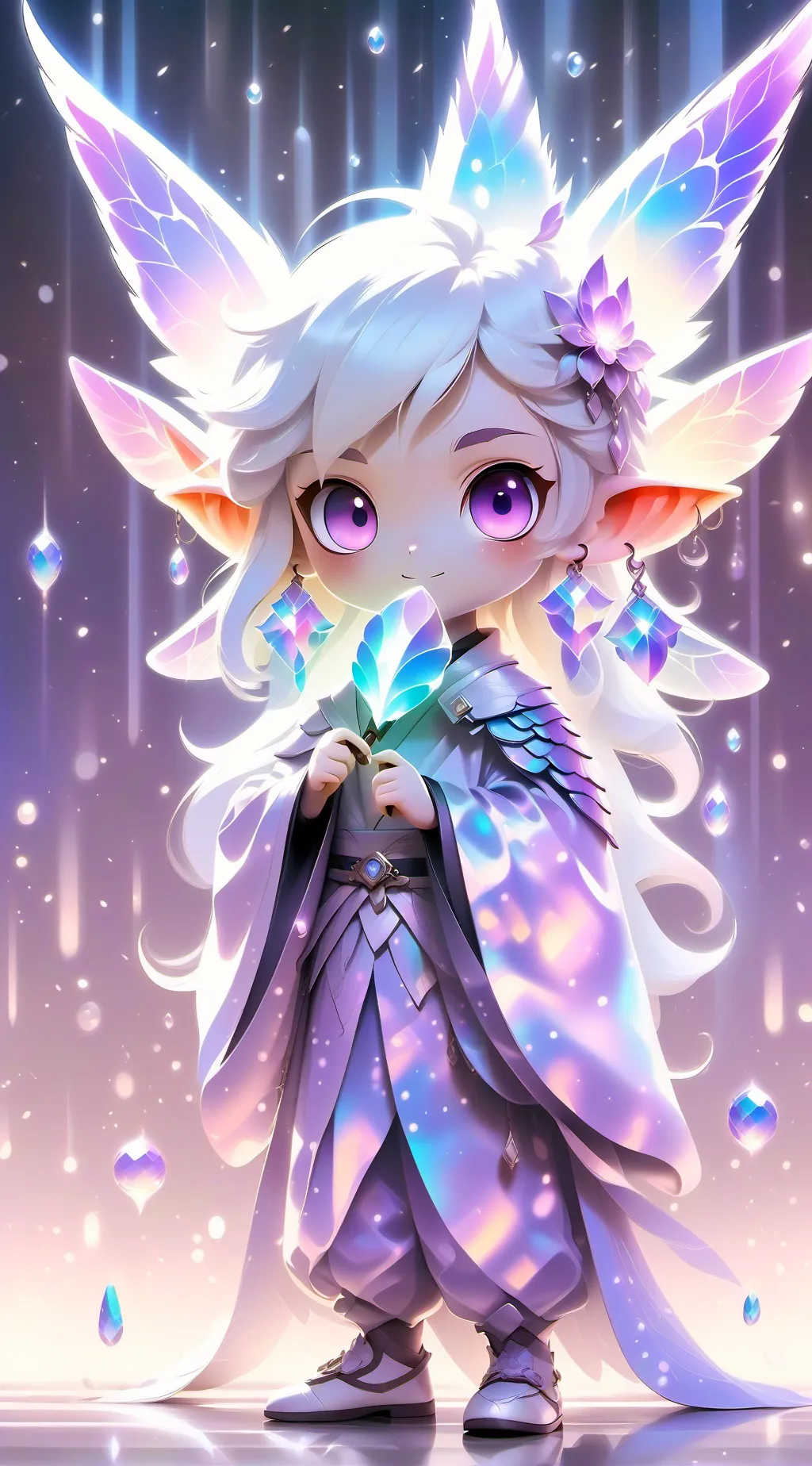ai character: lily snowy  background