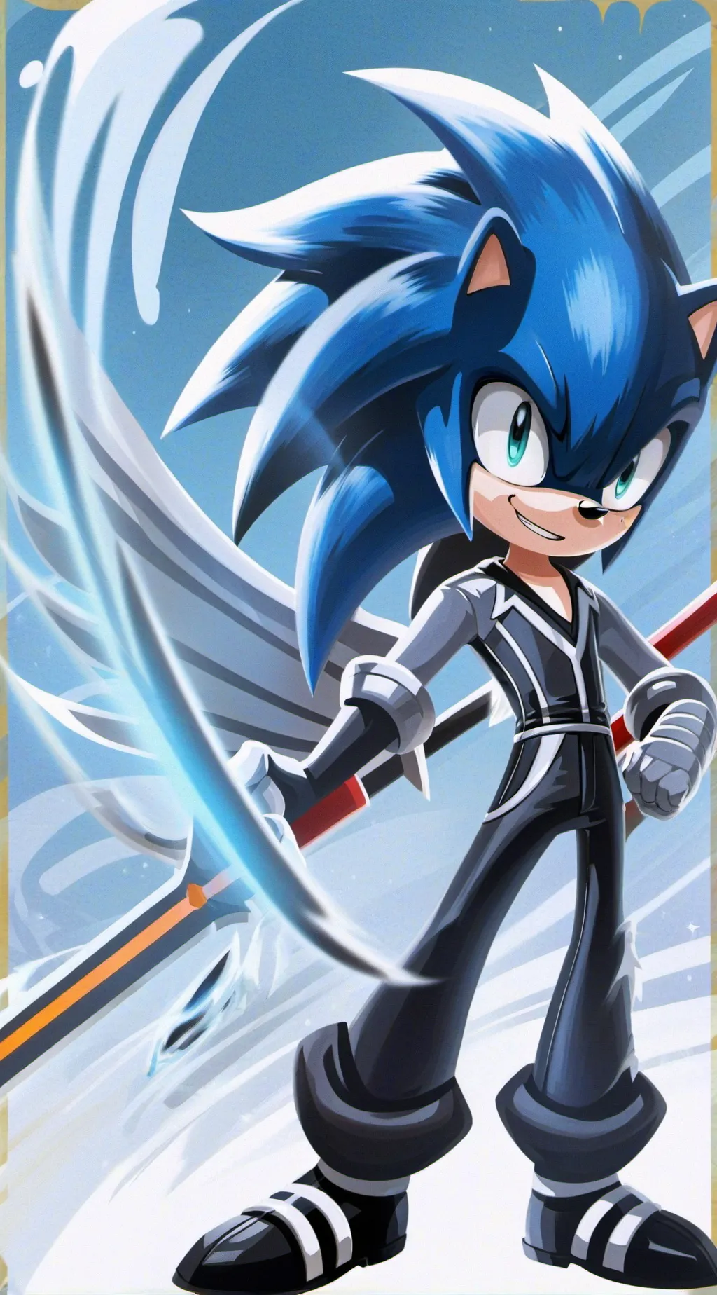 ai character: sonic  background