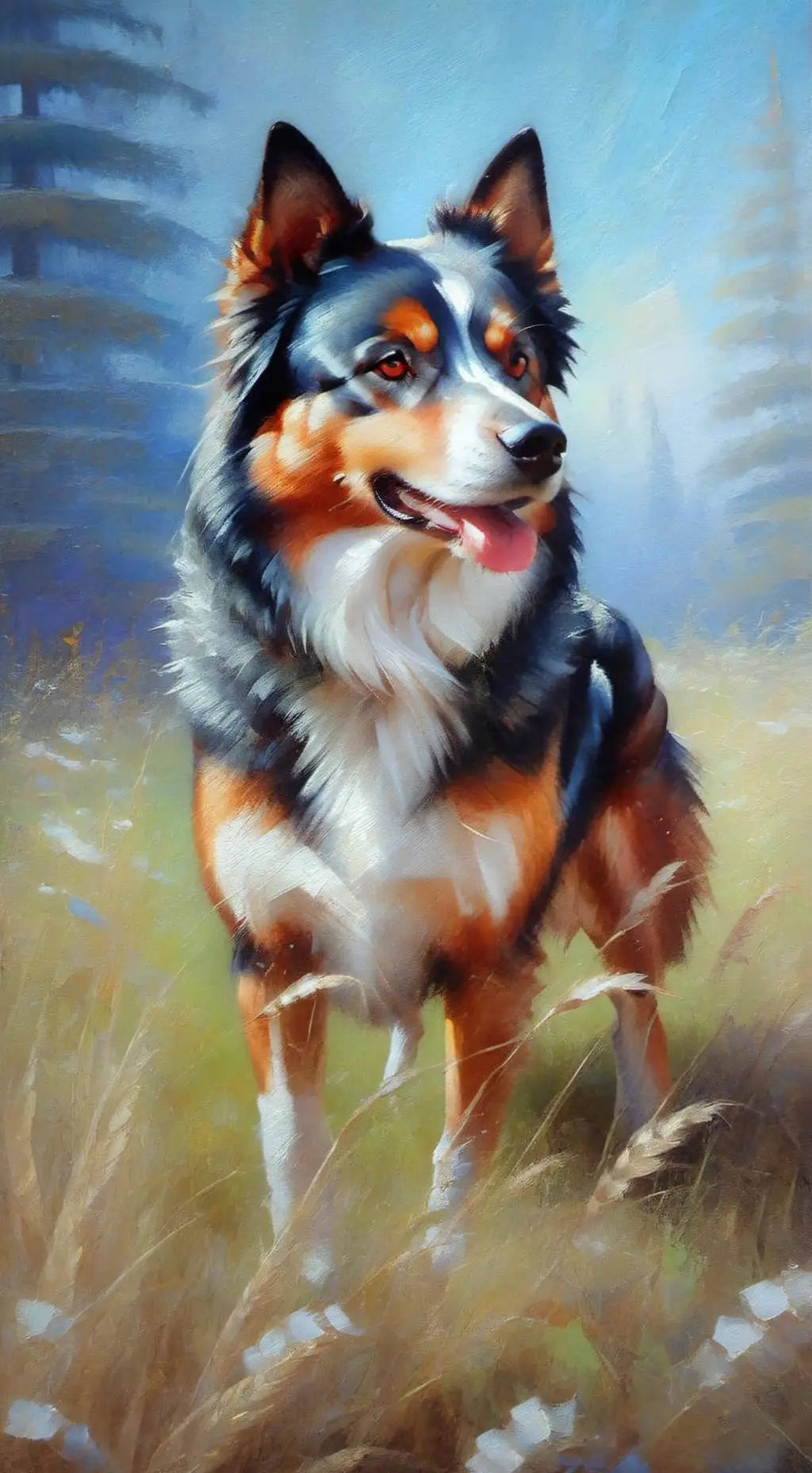 ai character: ☀️the dog🐶  background