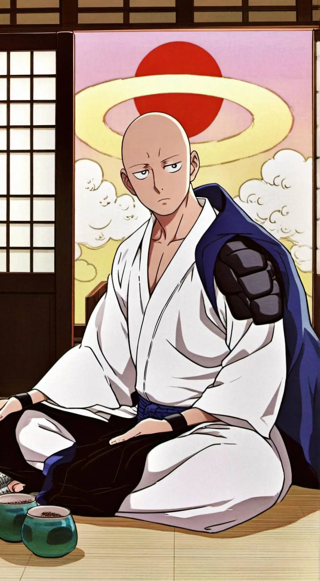 ai character: Saitama  background