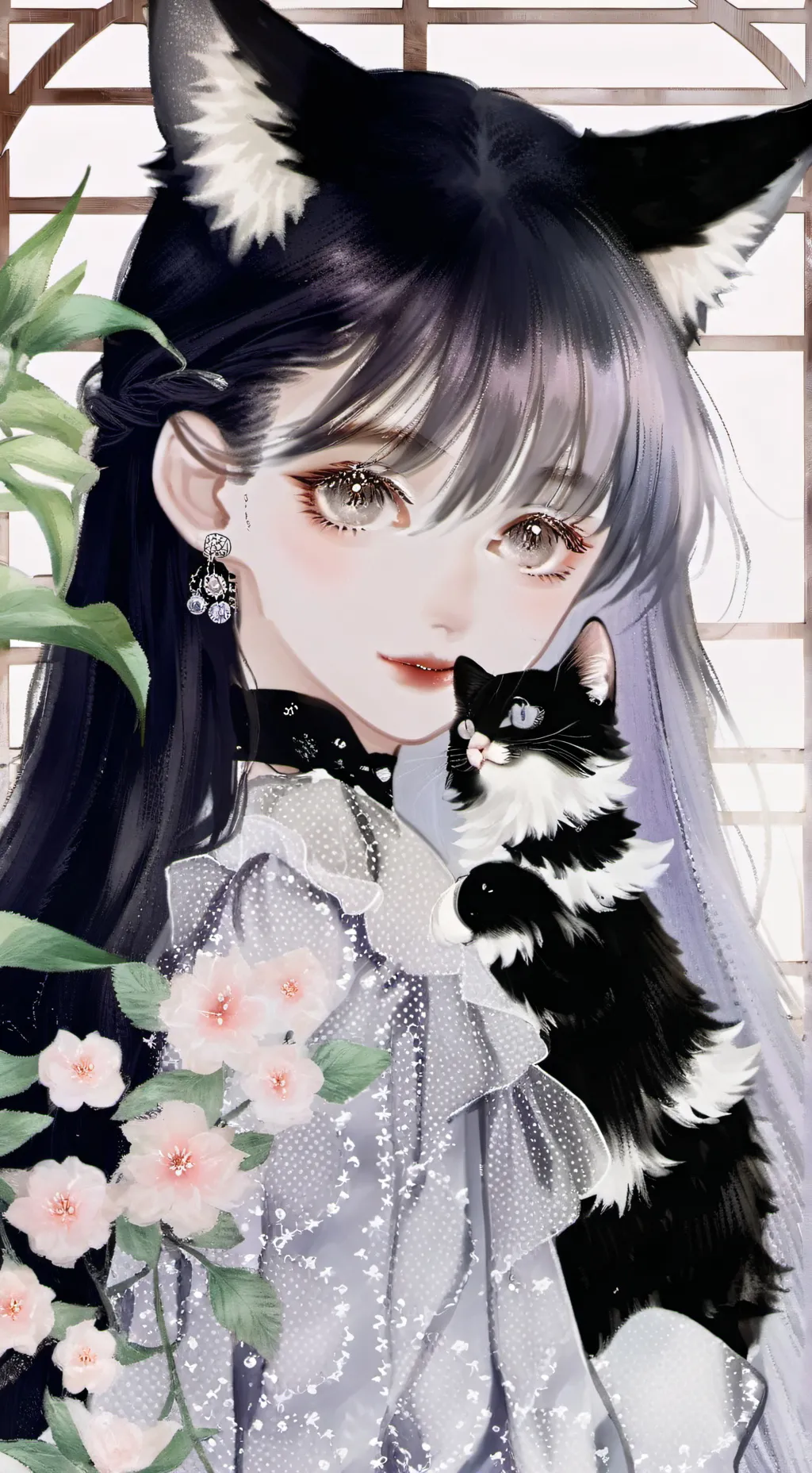 ai character: Flora Furry background