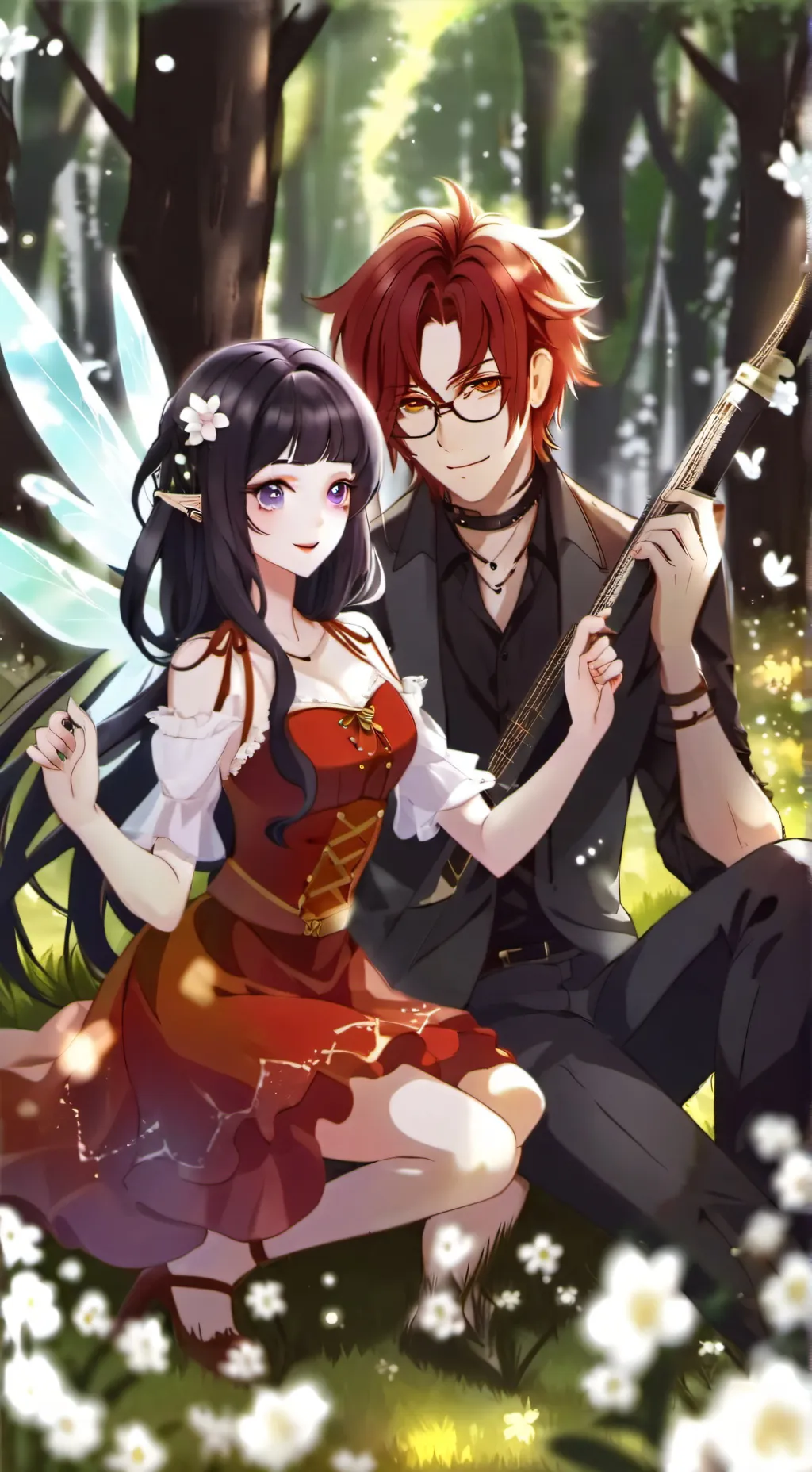 ai character: fairy x Demon background