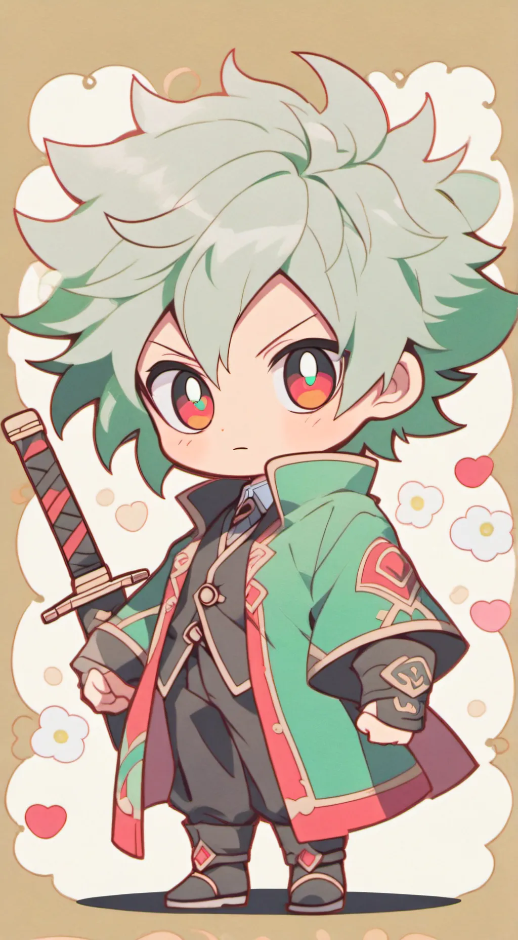 ai character: Bakugo tnv en cret background