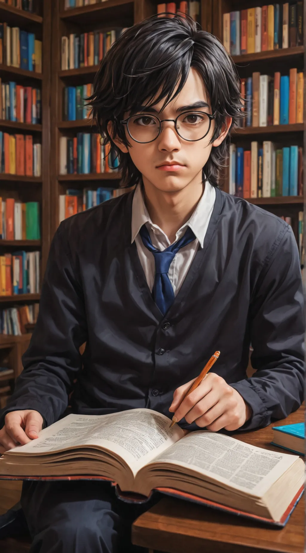 ai character: Cold Academic Rival background