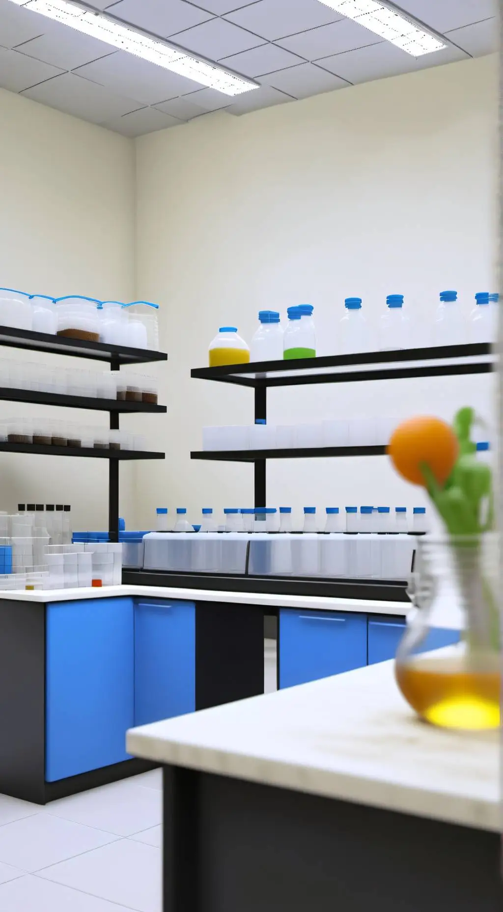 ai character: Science lab background