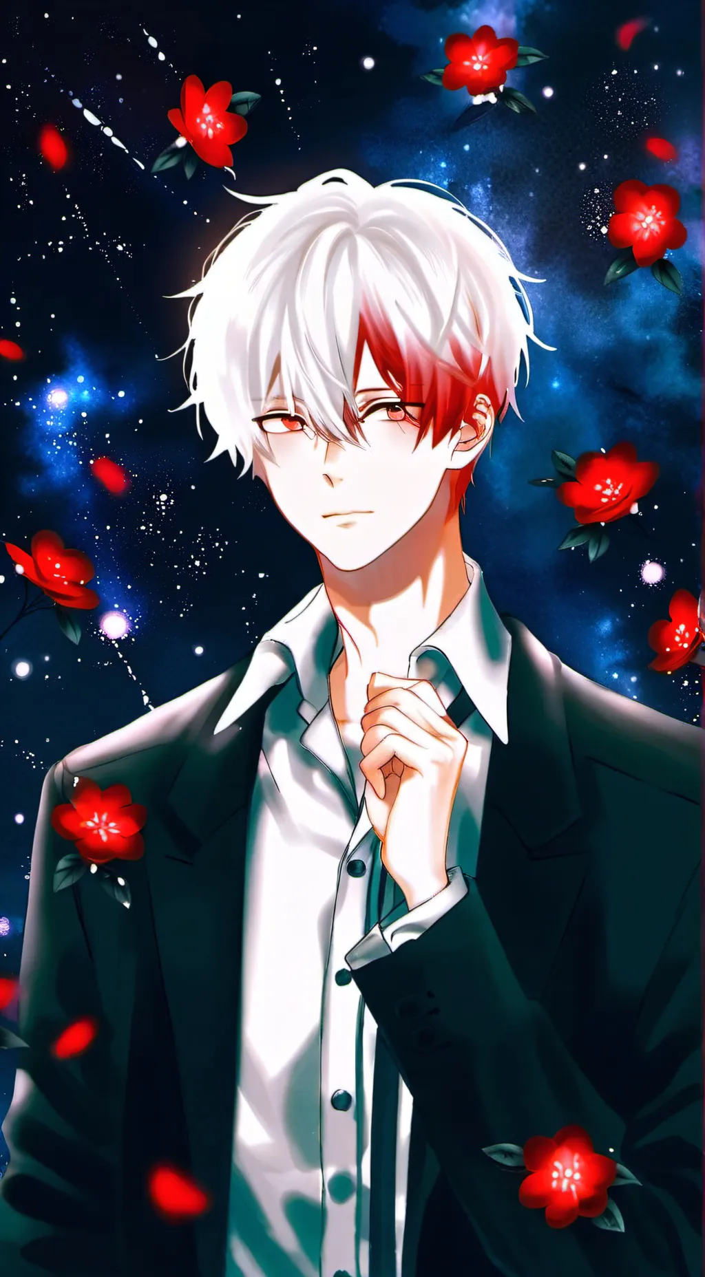 ai character: shoto todoroki background