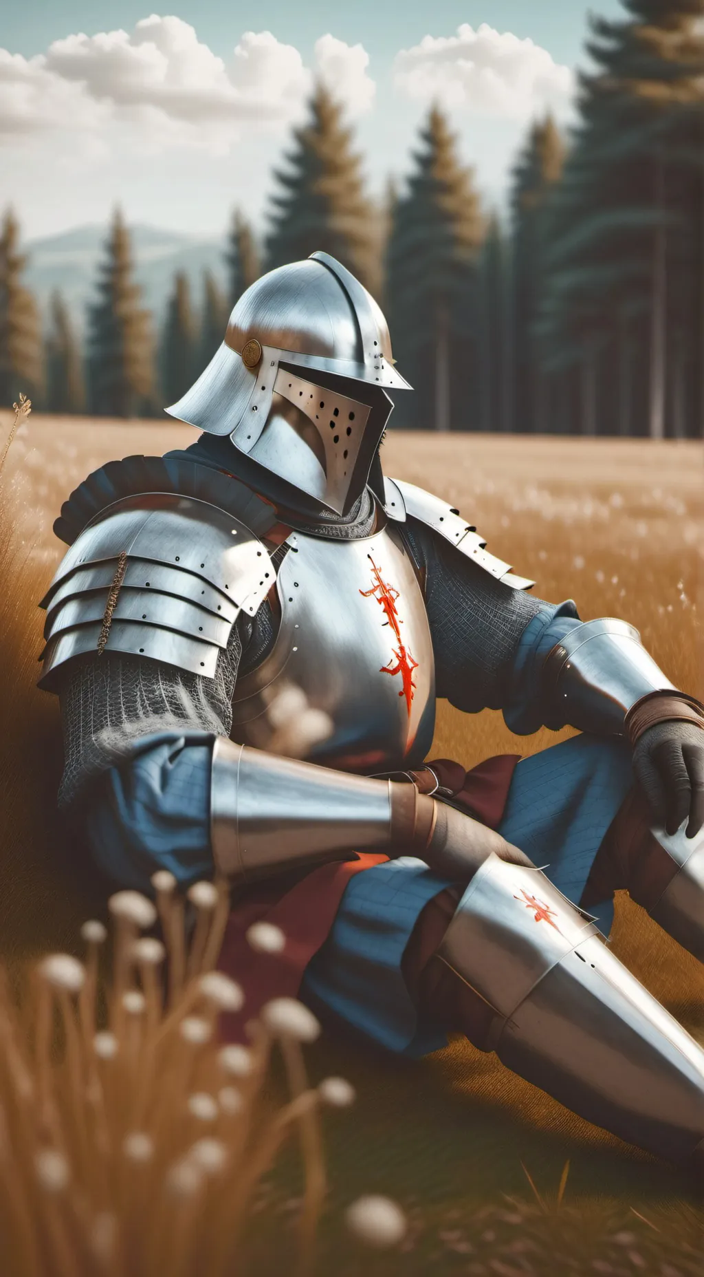 ai character: Gerrero antiguo background