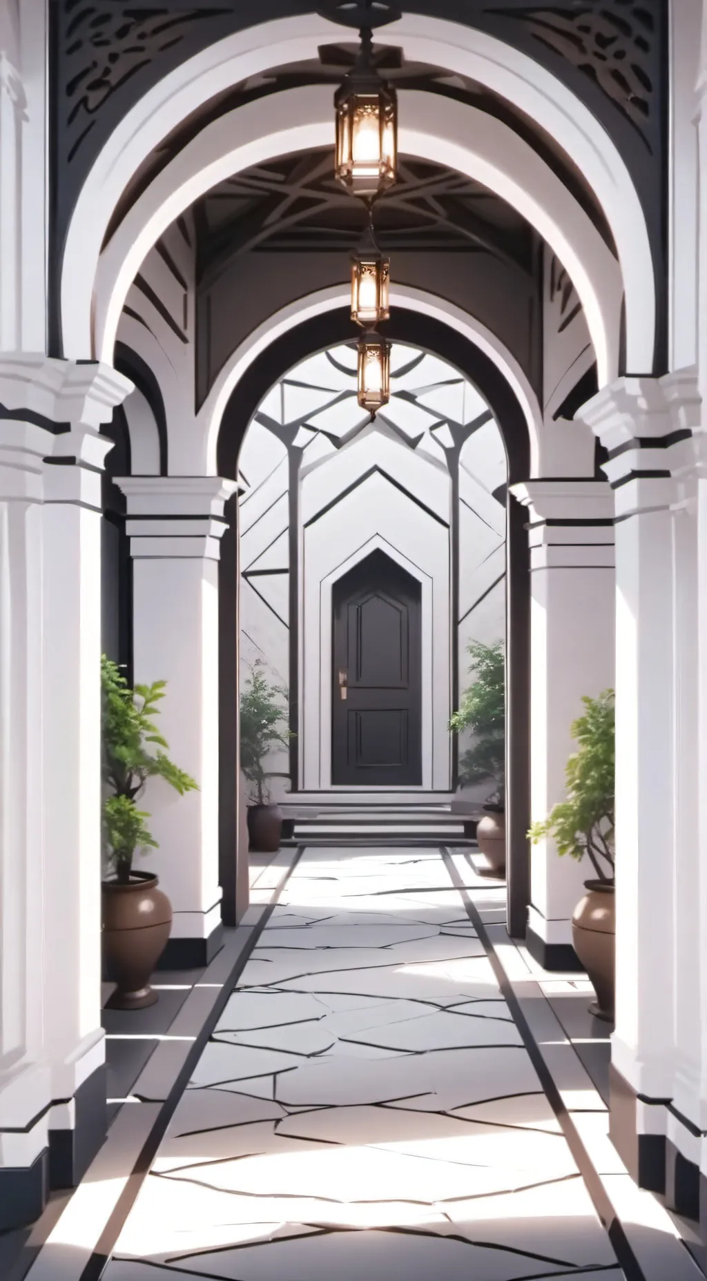 ai character: hallway of mha background